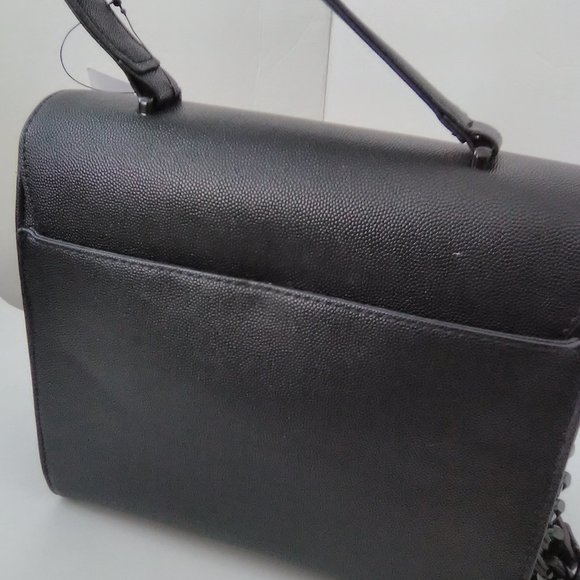 Betsey Johnson Color Black Faux Leather/Rope Chain Shoulder Bag Pocketbook NWT - Picture 8 of 9